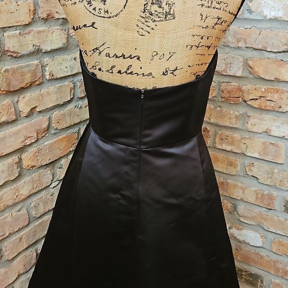 NWT Watters & Watters Black strapless midi cocktail dress size 10 - Picture 7 of 12